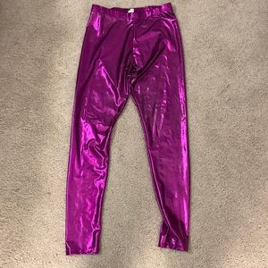 Bright Purple Shiny Leggings